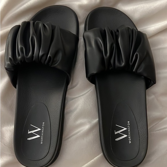Worthington Shoes - black fashion slides